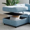 Modular Fabric 1+2+3-Seater Sectional Sofa Set with Hidden Storage and Convertible Layout - 3 of 4