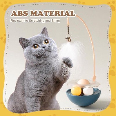 Interactive Cat Feather Toys 2025 Upgraded Interactive Cat Toys for Indoor Cats, Teaser Catnip Toy for Kitten Cats Blue