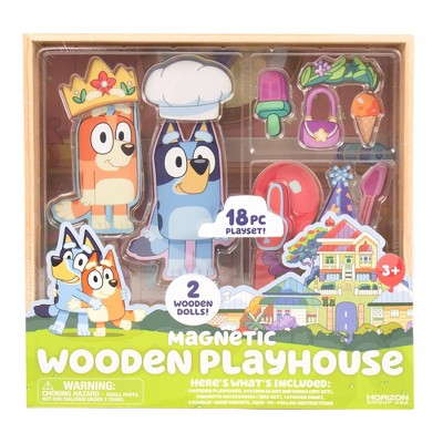 Bluey Magnetic Wooden Playset: Craft Activity Kit with Precut Shapes, Wood Composite Material