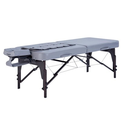Master Massage 30 Bristol Airwave Full Body Portable Massage Table with Air Cells, Lumbar & Neck Traction, Back, Waist, Hip Leg Massage (Dove Grey)