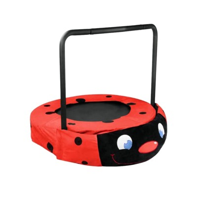 DSVIMOY Trampoline, 36" Ladybug Foldable Kids Trampoline with Handle, Round Bouncer, Easy to Move, Red, 36"*36"*31"