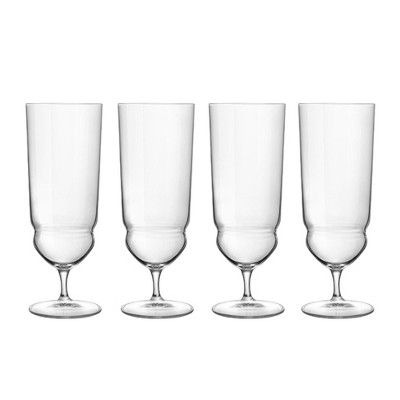 Luigi Bormioli Backdoor 20's Agave 15.25 oz. Cocktail Glass, Set of 4, Titanium Reinforced Stem, Made of SON-hyx Crystal, Made in Italy