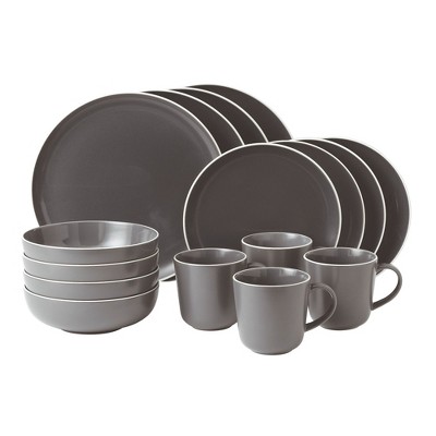Gordon Ramsay Bread Street Kitchen Dinnerware Set Slate, 16 Piece Set