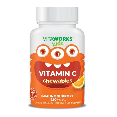 VitaWorks - Vitamin C - Orange Flavor - Kids - 120 Chewables