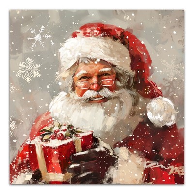 Creative Products Happy Neutral Santa 24 x 24 Canvas Wall Art