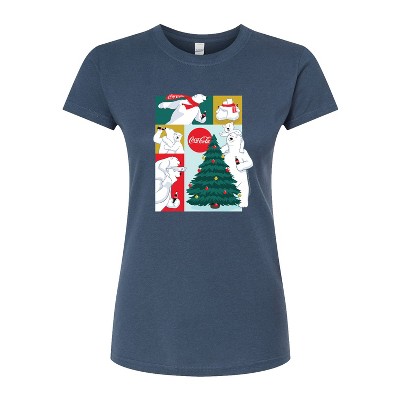 Women's - Coca-Cola - Christmas Tree Polar Bears Fitted Graphic T-Shirt