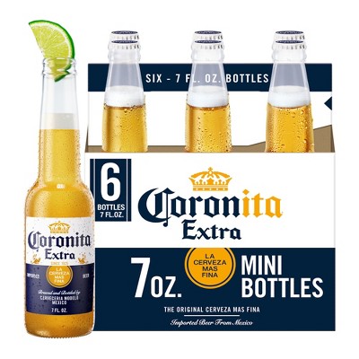 Corona Extra Coronita Lager Beer - 6pk/7 fl oz Mini Bottles