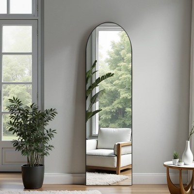 57"x20" Arched Full Length Mirror, Full Floor Mirror with Stand, Large Full Body Mirror, Wall Mirror for Bedroom Living Room