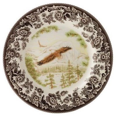 Spode Woodland 8” Dinner Plate, Perfect For Thanksgiving And Other Special Occasions, Made In England, Bird Motifs
