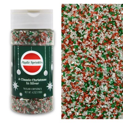 Mystic Sprinkles A Classic Christmas in Silver Sugar Crystals 4.2oz Bottle