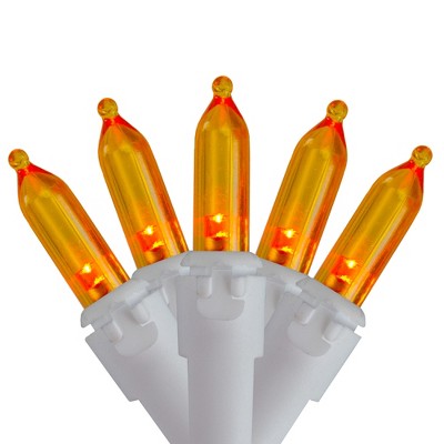 Northlight LED Mini Christmas Lights - Orange - 33' White Wire - 100ct