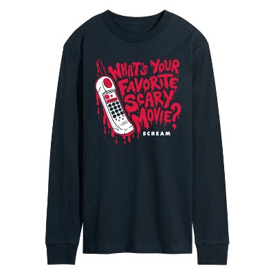 Men's - Scream - Favorite Scary Movie Long Sleeve Graphic T-Shirt