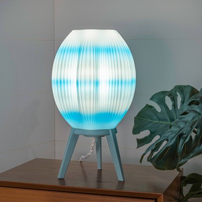 16.5" Wavy Modern Contemporary Plant-Based PLA 3D Printed Dimmable LED Table Lamp - JONATHAN Y