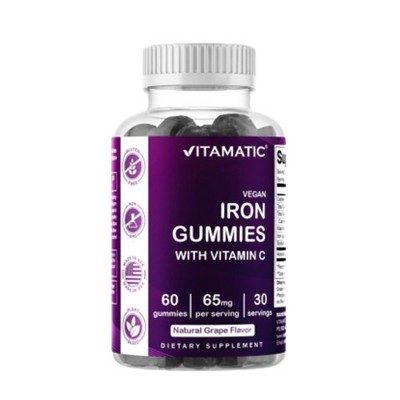 Iron 65mg with Vitamin C - 60 Gummies