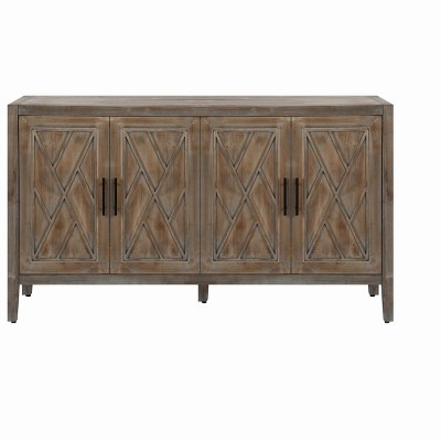 Bella Depot 60''W Wooden Sideboard Cabinet  with 4 Doors and Adjustable Shelf