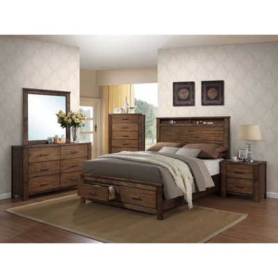 King Size Platform Bed with Storage Drawers for Bedroom
