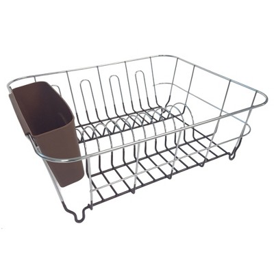 Chrome Plated Steel 2-Piece Small Dish Drainer by Sweet Home Collection®