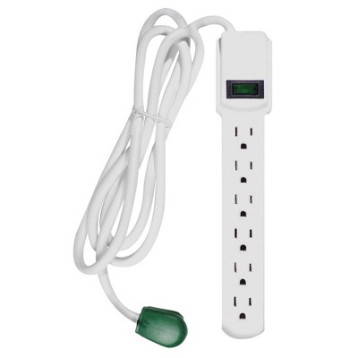 GoGreen Power (GG-16106MS) Surge Protector, 6 FT, White, 6 FT