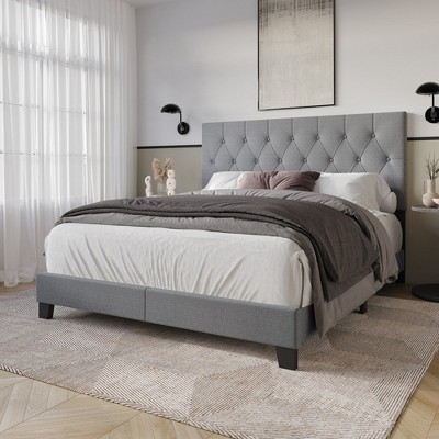 Home Design Dillon Twin Tufted Upholstered Panel Bed