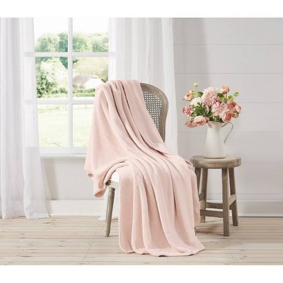 The Farmhouse by Rachel Ashwell 50"x70" Solid Pink Throw Blanket