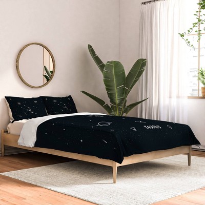 Cuss Yeah Designs Taurus Star Constellation Comforter Set - Deny Designs