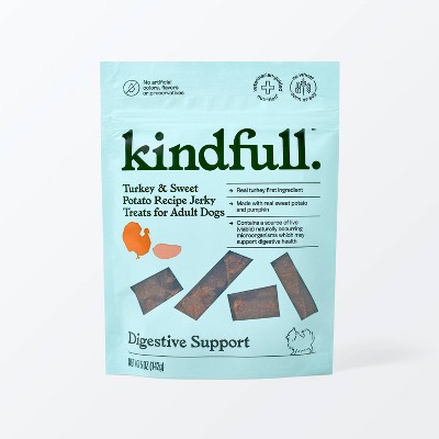 Digestion Support with Turkey and Sweet Potato Jerky Dog Treat - 5oz - Kindfull™