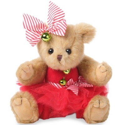 Bearington Jenny Jingles Christmas Ballerina Plush, 10 Inch Christmas Stuffed Animals for Kids, Ideal Christmas Teddy Bear Gift