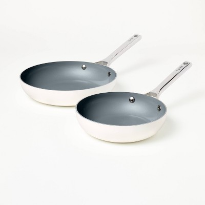 2pk (8" & 10") Nonstick Ceramic Coated Aluminum Frypan Set - Figmint™