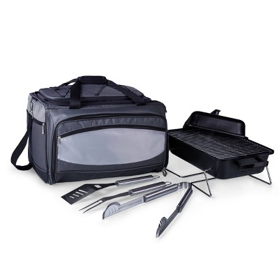 Picnic Time Buccaneer Charcoal Grill/ Cooler/ 3 Pc Tools Model 750-00-175: Outdoor Hibachi, No Assembly Required