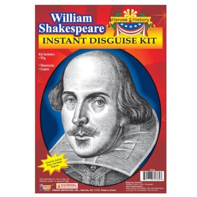Forum Novelties Men's Heroes In History Instant Disguise Kit William Shakespeare