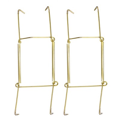 Unique Bargains U Type Zinc Plated with Tip Protectors Invisible Wall Decorative Hooks 2 Pcs