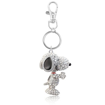 Peanuts Snoopy Pave 3D Bling Keychain - Bag Charm, Backpack Accessories, Travel Collectible Gift Keychains