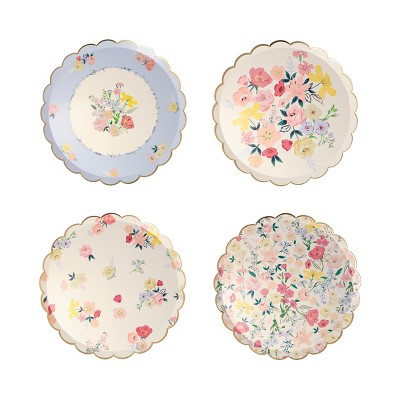 Meri Meri English Garden Side Plates - Big Multipack (Pack of 48)