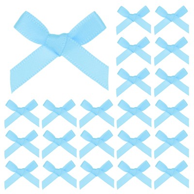 Unique Bargains Satin Durable Flexible Polyester Mini Craft Ribbon Bow 100 Pcs