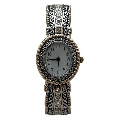 Olivia Pratt New Elegant Textured Bangle Women Watch