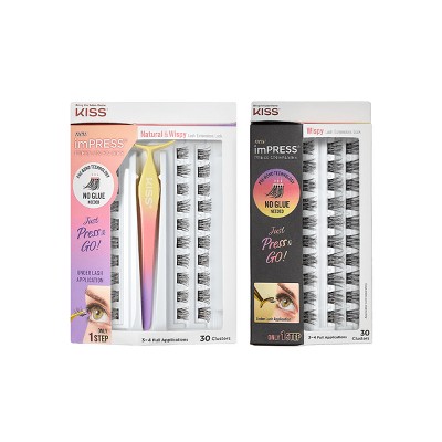 KISS Products imPRESS Press-On False Eyelashes - Natural & Wispy - 60ct