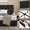 Yaheetech Upholstered Bedframe with Diamond Button Tufted Adjustable Headboard and 3 Storage Drawers - 4 of 4