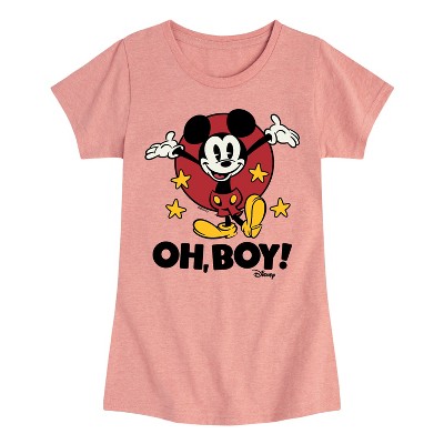 Girls' - Disney - Mickey Mouse Fitted Short Sleeve Graphic T-Shirt