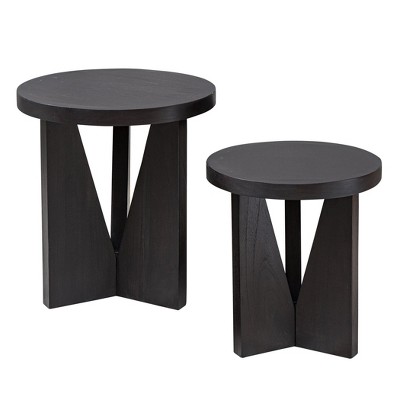 Uttermost Nadette Modern Nesting Tables – Two-Piece Small Accent Table Set