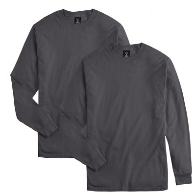 Hanes Beefy-T Unisex Long-Sleeve T-Shirt, Value 2-Pack