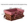 Vintiquewise Small Rectangular Basket Lined with Gingham Lining - 4 of 4