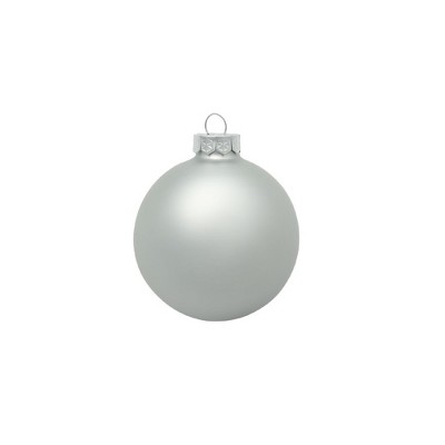 Northlight 40ct Silver Matte Finish Glass Christmas Ball Ornaments - 1.25" (30mm)