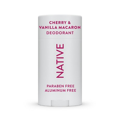 Native Solid Deodorant for Women & Men - Cherry & Vanilla Macaron - Aluminum-Free 2.65oz
