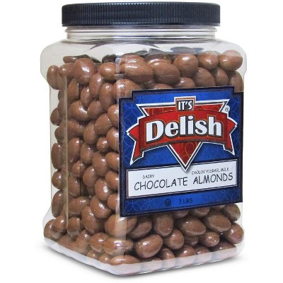 Milk Chocolate Covered Almonds by It's Delish, 3 LBS Jumbo Container