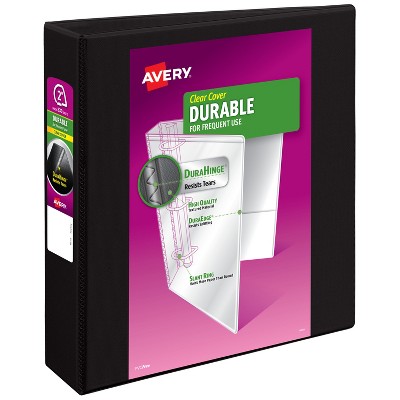 Avery Durable View 2 Inch 3 Ring Binder, 1 Black Binder (17031)