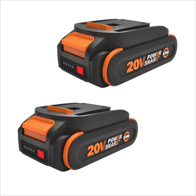 Worx WA3669.2 20V Lithium-Ion Battery 2.0Ah - 2 Pack
