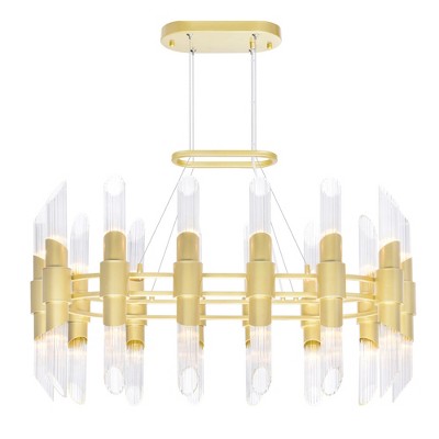 CWI Lighting,Croissant 28 Light Chandelier With Satin Gold Finish