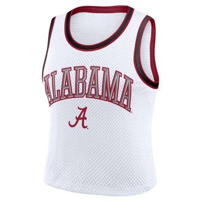 NCAA Alabama Crimson Tide Women's White Cropped Jersey