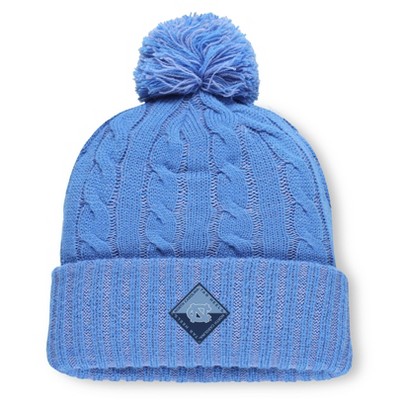 NCAA North Carolina Tar Heels Saige Knit Cuffed Pom Beanie: Acrylic Midweight Knit Hat