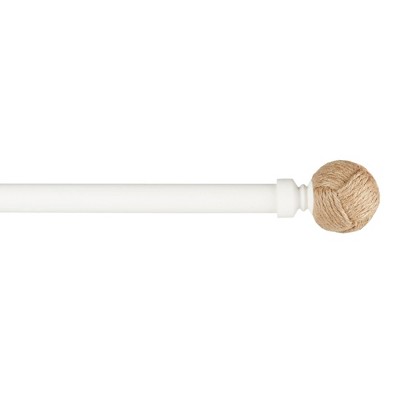 EXCLUSIVE HOME Rope Knot 1" Curtain Rod and Coordinating Finial Set